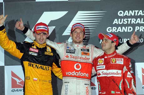 Robert Kubica, Jeson Button và Felipe Massa