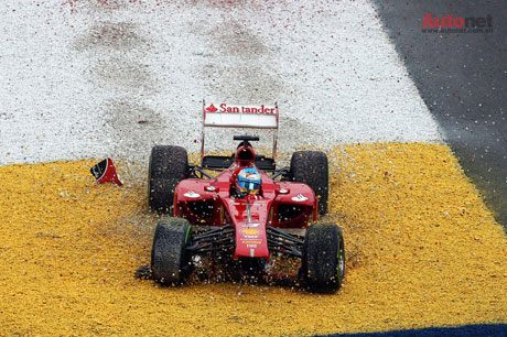 Fernando Alonso trong chặng đua này đã không gặp may