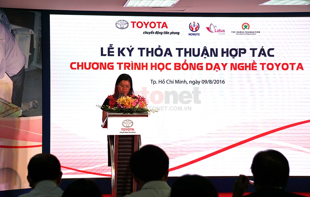 Bà Đoàn Thị Yến - phó TGĐ Toyota Việt Nam rất tự hào khi được phối hợp cùng các đơn vị tổ chức chương trình này