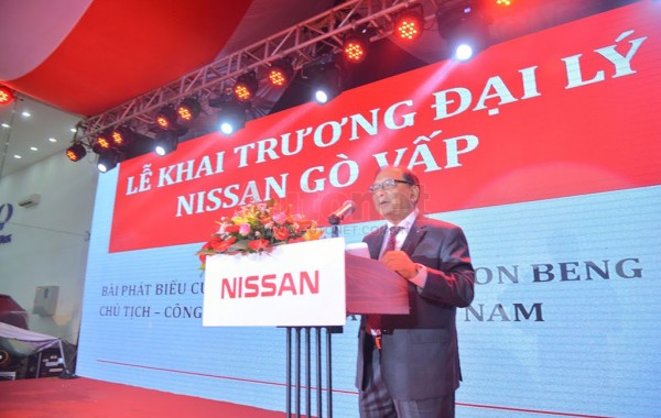 Ngài Dato’ Dr  Ang Bon Beng, Chủ Tịch Nissan Việt Nam phát biểu tại Lễ Khai trương Đại lý 3S Nissan Gò Vấp vào ngày 18/06/2017
