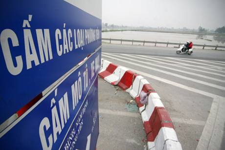 Mô tô, xe gắn máy, xe thô sơ không được phép lưu thông trên đoạn tuyến Pháp Vân - Cầu Giẽ