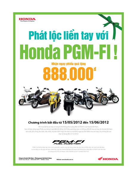 Phát lộc liền tay với Honda PGM-FI