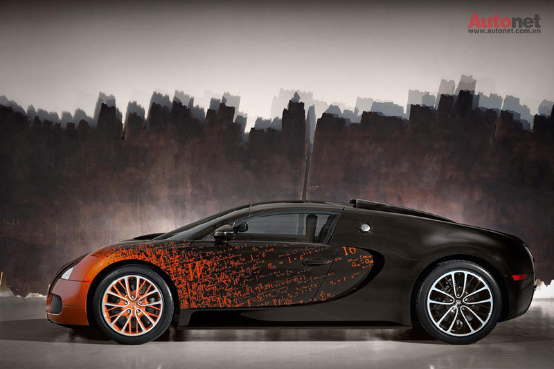 Tác phẩm nghệ thuật trên nền Bugatti Veyron