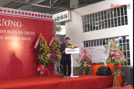 Ông Choo Hong Chow, Tổng Giám Đốc Công ty TNHH Nissan Việt Nam phát biểu trong buổi khai trương Nissan Buôn Ma Thuột