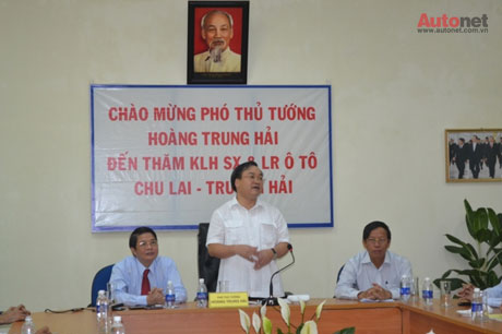 Phó Thủ tướng Hoàng Trung Hải đến thăm KCN Chu Lai – Trường Hải