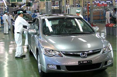 Tổng dung lượng thị trường ôtô của Honda chỉ đạt hơn 78.500 xe