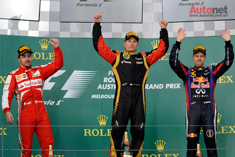 Autralia GP: Raikkonen qua mặt Vettel, Alonso