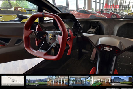 Thăm quan bảo tàng Lamborghini qua Google Map