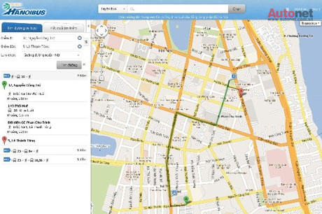Transerco sẽ đưa vào sử dụng phần mềm “Bản đồ tìm đường xe buýt Hà Nội” 