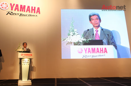 Ông Ono Masaru -TGĐ Yamaha Motor Việt Nam tại buổi họp báo