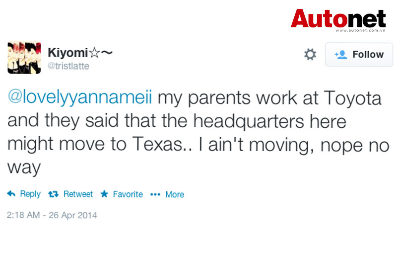 Lời phàn nàn của cô bé trên Twitter khi nghe tin bố mẹ phải chuyển chỗ làm.