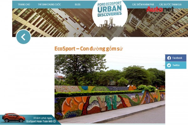 Con đường gốm sứ - một trong những bài dự thi tham gia chương trình EcoSport Urban Discoveries.