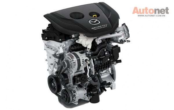 Động cơ Mazda2 2016 có tuỳ chọn động cơ xăng và diesel