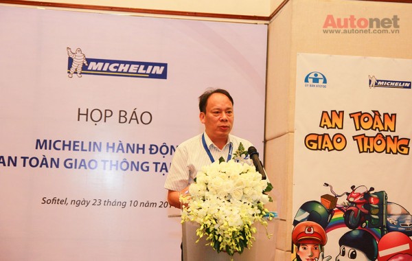 Ông Nguyễn Trọng Thái - Đại diện Ban ATGT Quốc Gia phát biểu.