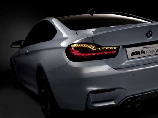 Đèn hậu của chiếc BMW M4 Iconic Lights Concept sử dụng công nghệ OLED