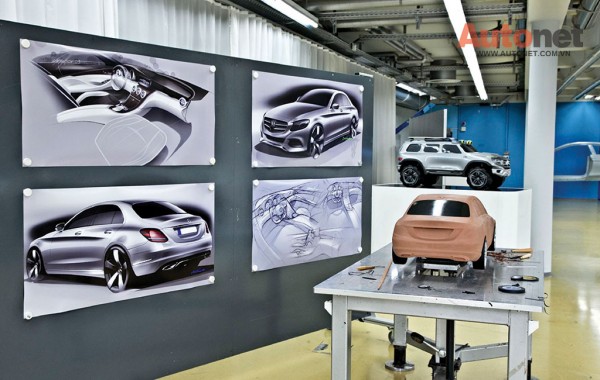 Một góc trưng bày của trung tâm thiết kế Mercedes-Benz