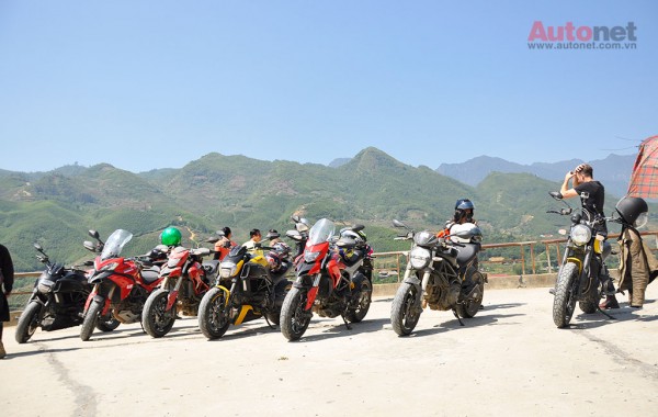 Dàn xe Ducati với đầy đủ các mẫu xe tại Sapa sau khi trải qua 3.000 km
