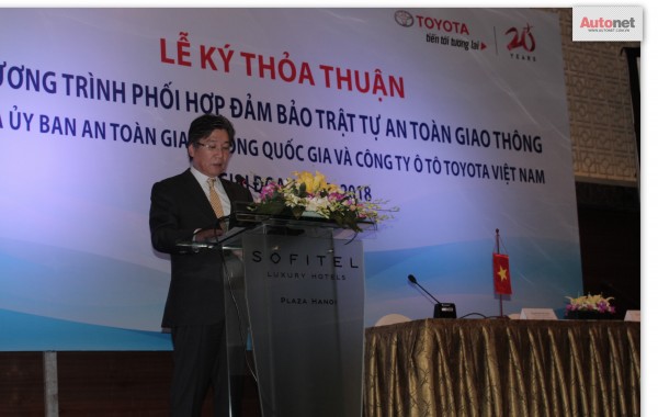 Ông Yoshihisa Maruta, Tổng giám đốc TMV cam kết luôn đồng hành cùng các chương trình vì ATGT tại Việt Nam