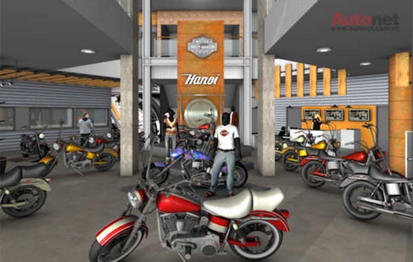 Showroom Harley-Davidson of HaNoi được thiết kế theo tiêu chuẩn toàn cầu và là showroom lớn nhất DNA
