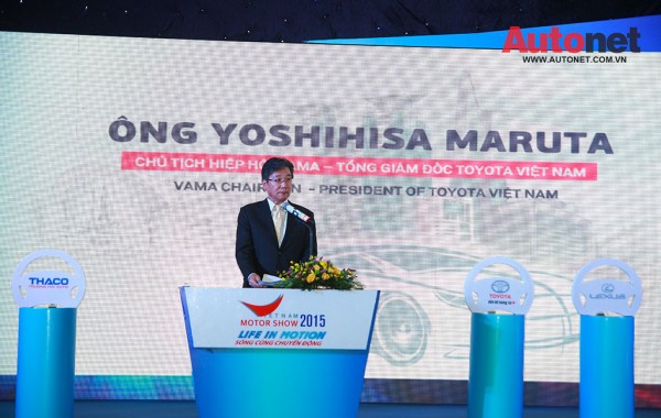 Ông Yoshihisa Maruta - Chủ Tịch Hiệp Hội Vama phát biểu khai mạc triển lãm VMS 2015