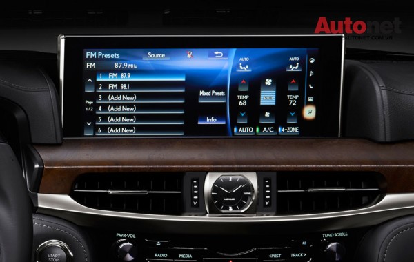 The 12.3-inch screen highlights LX570’s dashboard
