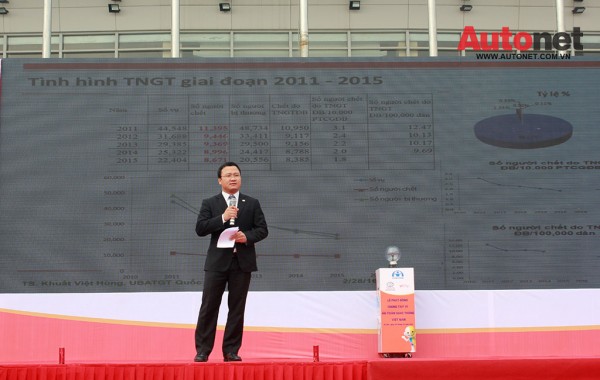 Ông Khuất Việt Hùng, Phó chủ tịch chuyên trách Uỷ ban ATGT Quốc gia đánh giá cao các hoạt động vì ATGT mà TMV đã tài trợ