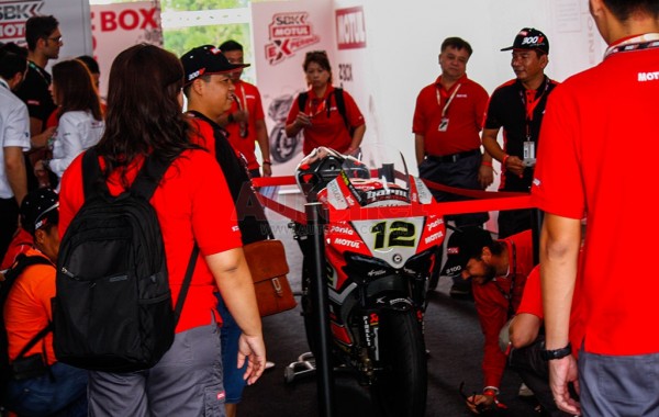 The superbikes were taken care of very carefully prior to the race