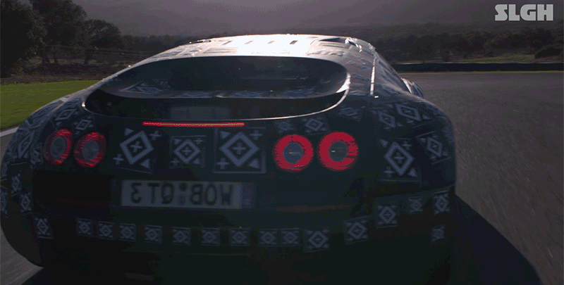 Hình ảnh xử lý đồ họa chiếc Bugatti Veyron thành Chiron.