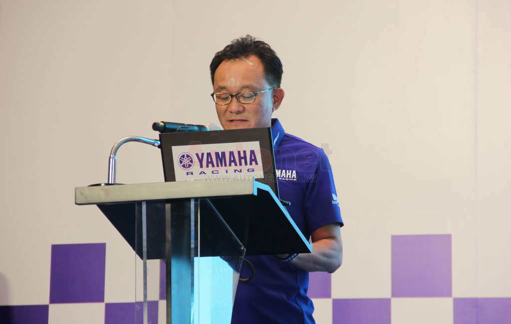 Ông Yano Takeshi - Tổng Giám Đốc Yamaha Motor Việt Nam phát biểu tại sự kiện
