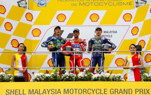 Kết quả cuối cùng, Dovizioso giành P1 chung cuộc, Rossi xếp vị trí thứ 2. Vị trí thứ 3 giành cho 1 tay đua khác của Movistar Yamaha là Jorge Lorenzo. Đây mới là lần thứ 2 Ducati giành chiến thắng tại Sepang (lần gần nhất đã từ năm 2005 với công của Loris Capirossi).