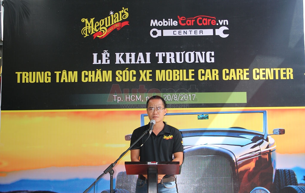 Ông Tống Quang Phú - GĐ Mobile Car Care đã giới thiệu về dự án đào tạo nghề chăm sóc xe chuyên nghiệp.