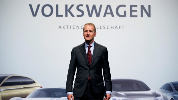 Diess, Volkswagen's new CEO, poses during the Volkswagen Group's annual general meeting in Berlin